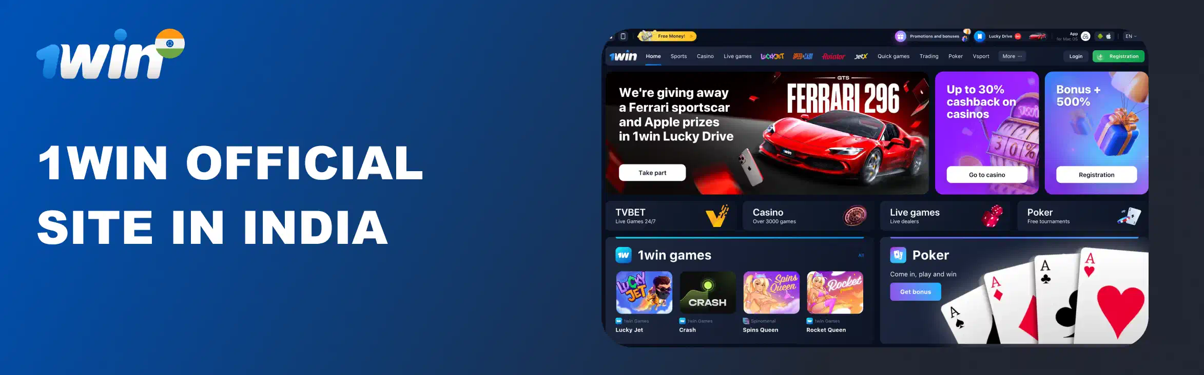 1win casino online in India